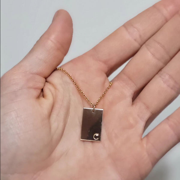 Tag Necklace - 14k Rosegoldfilled