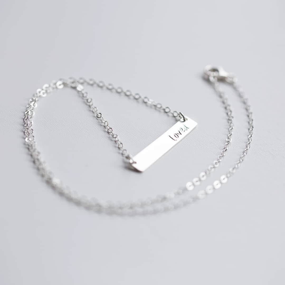 Bar Necklace - Sterling Silver