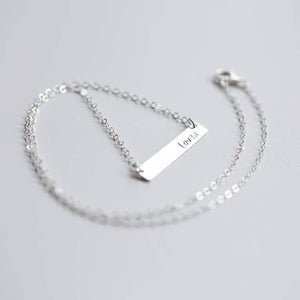 Bar Necklace - Sterling Silver