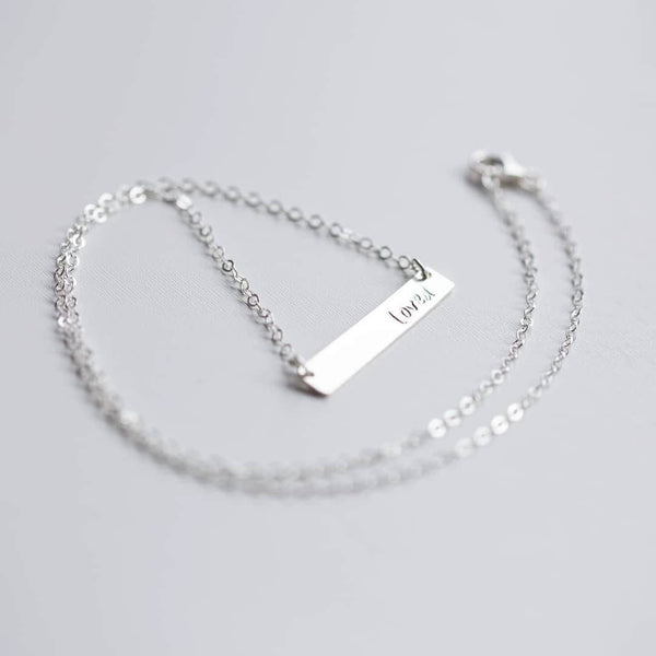 Bar Necklace - Sterling Silver