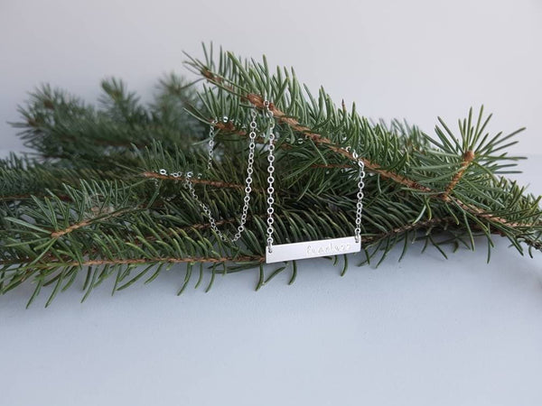 Bar Necklace - Sterling Silver
