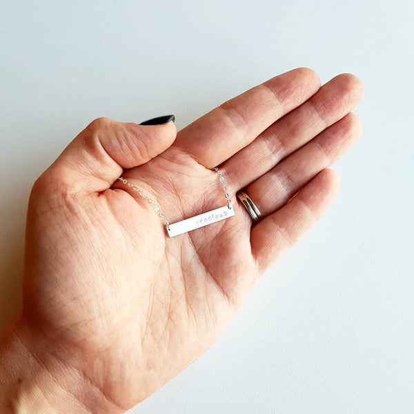 Bar Necklace - Sterling Silver
