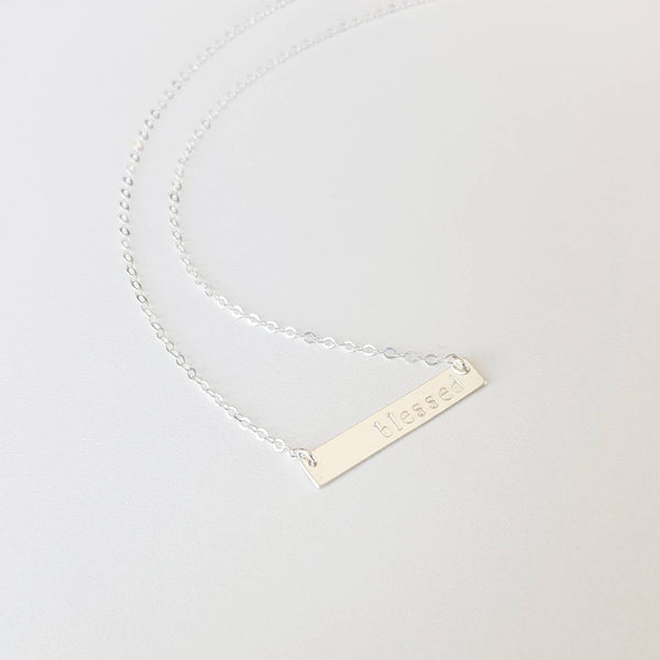 Bar Necklace - Sterling Silver
