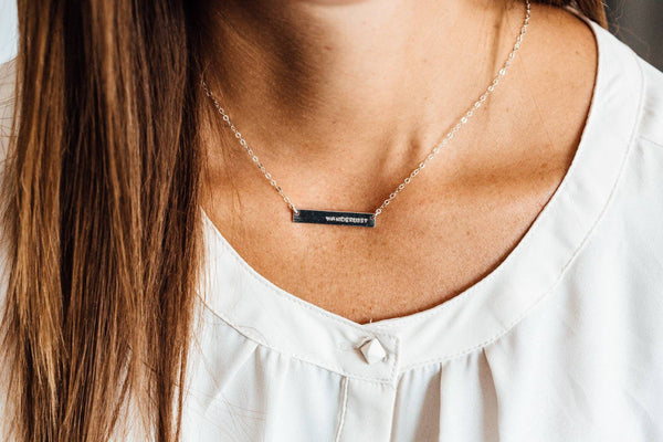 Bar Necklace - Sterling Silver