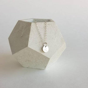 Disk Necklace - Sterling Silver