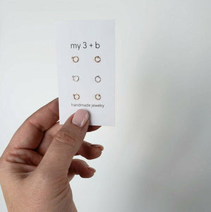 Full Moon Earrings - Set of 3