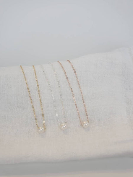 Freshwater Pearl Necklace - Rosegoldfilled